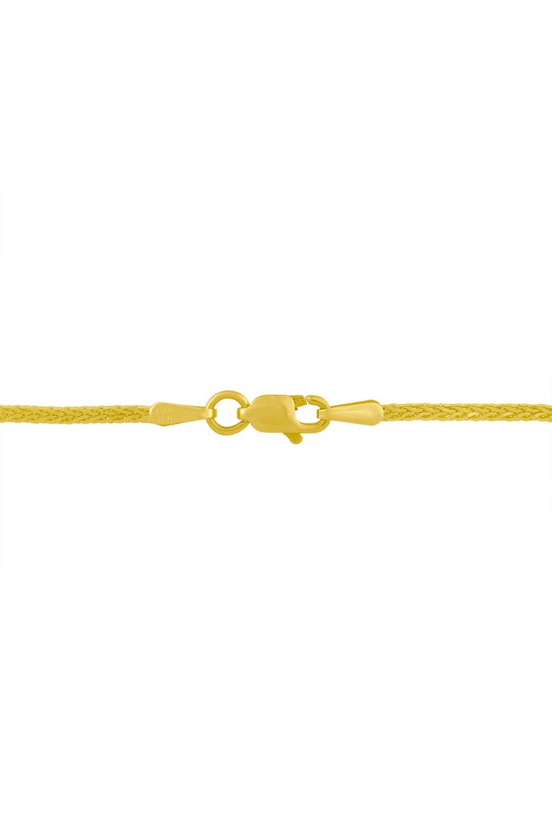 14K Gold 2.0 Ctw Diamond Flared and X-Station V Shaped Franco Chain Necklace, Alternate, color, Yellow