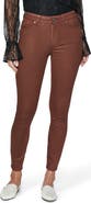 PAIGE Hoxton Coated High Waist Ankle Skinny Jeans