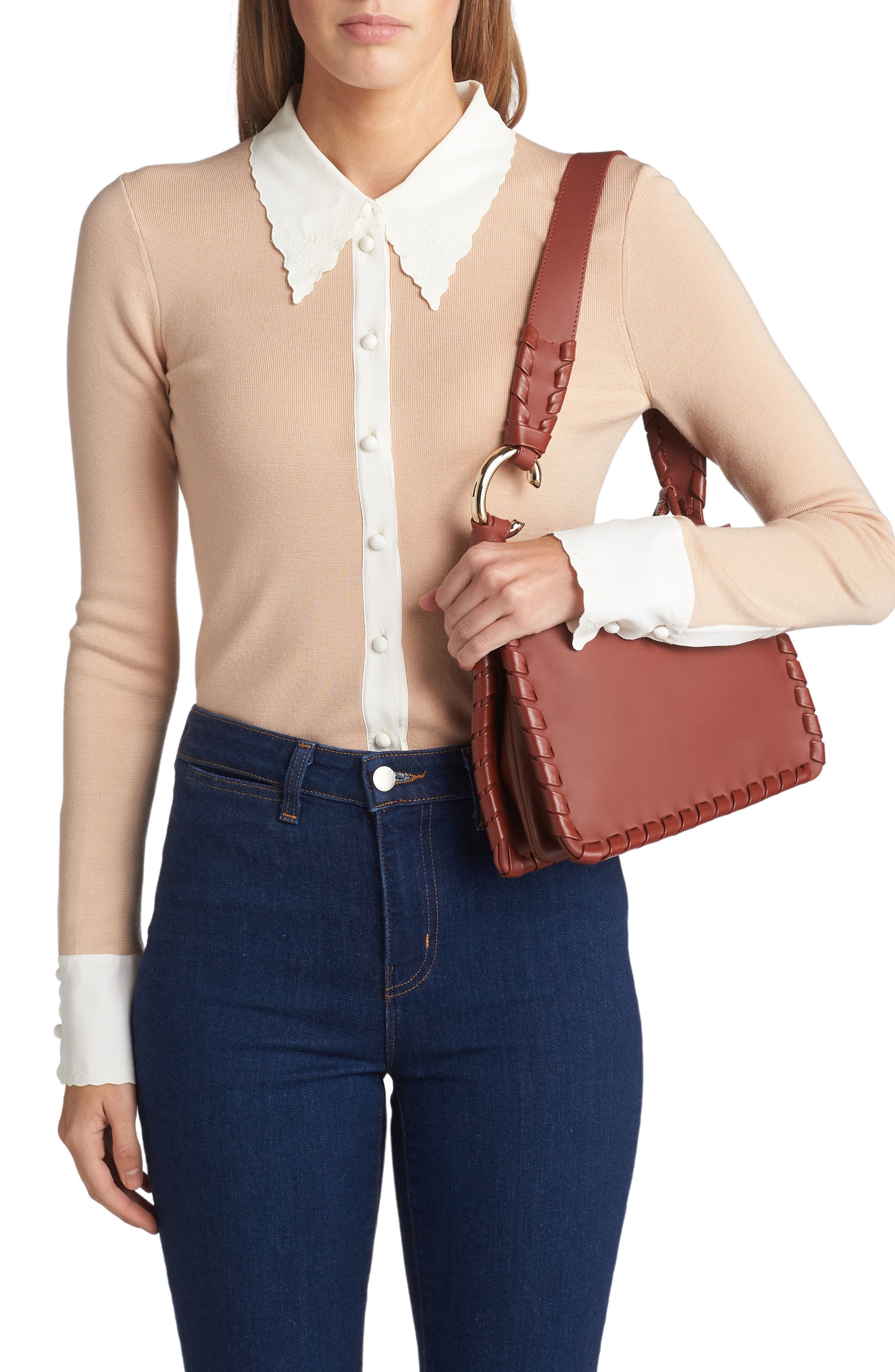 Chloé Mate Leather Shoulder Bag, Alternate, color, 