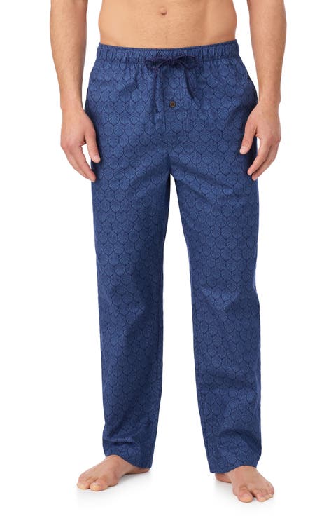 Woven Cotton Drawstring Pajama Pants