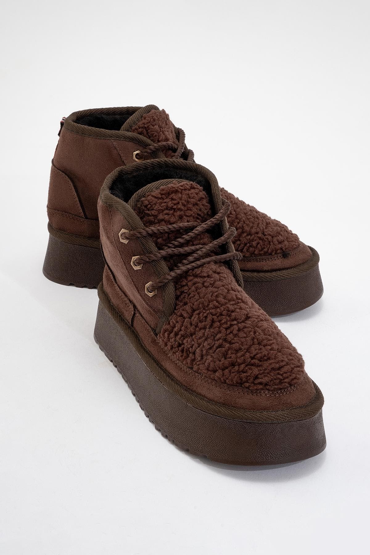 Brown Suede Faux Leather