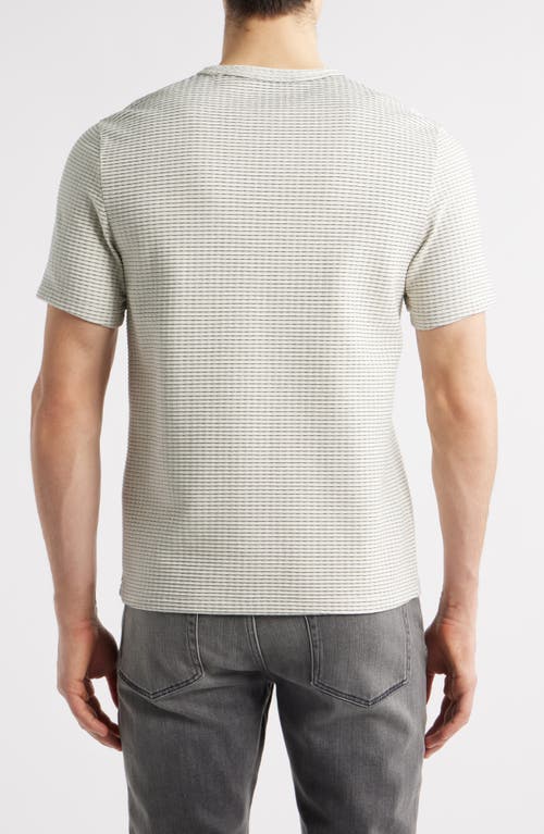 Frame Cotton Jacquard-stripe T-shirt In Gray