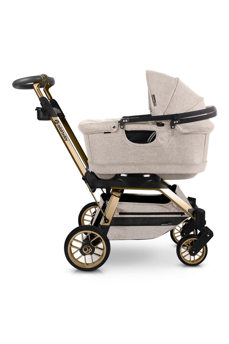 Stroll & Lounge G5 Bassinet & Stroller Travel System, Alternate, color, FLAX/ GOLD