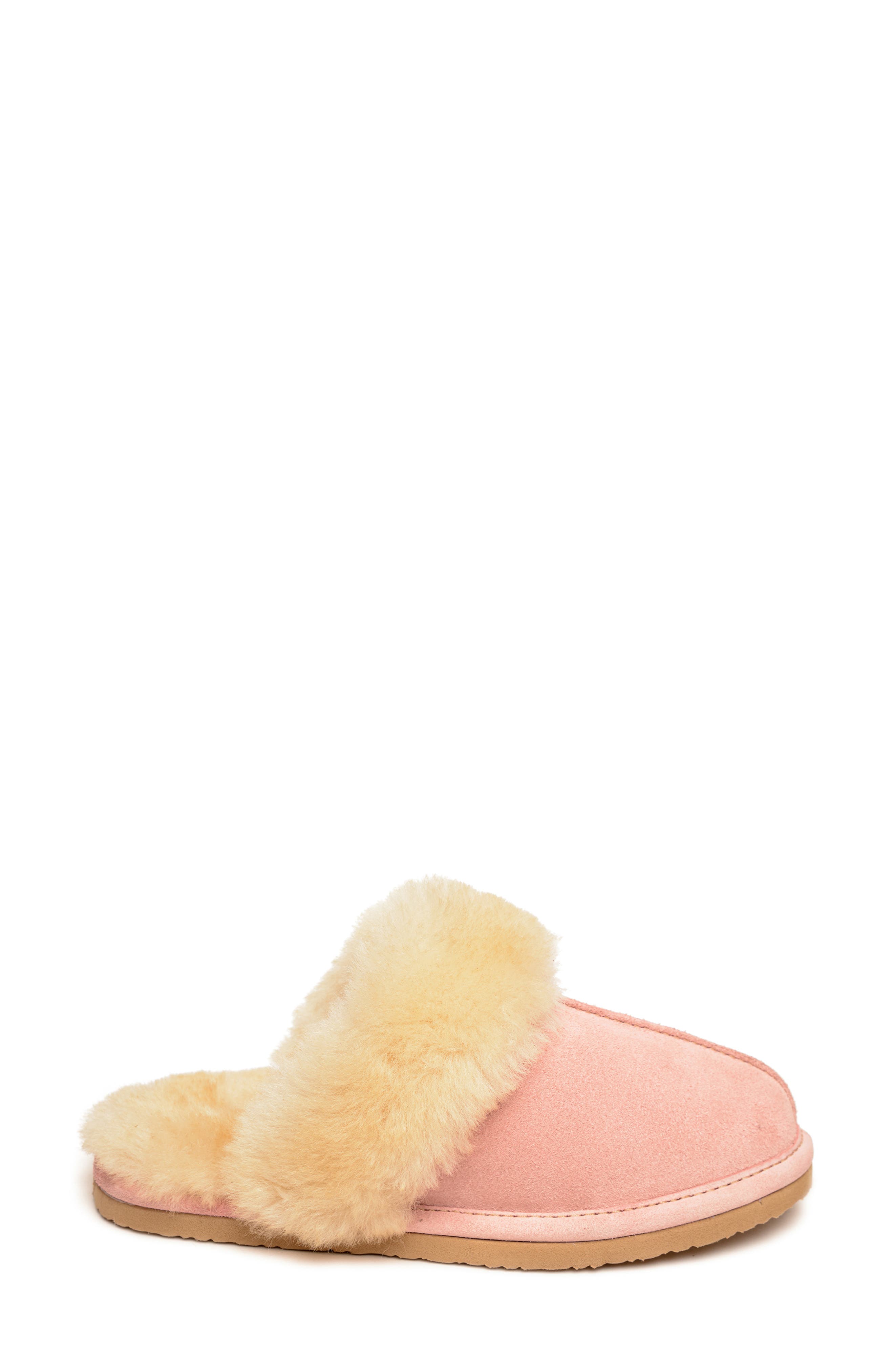 Minnetonka Genuine Sheepskin Slipper, Alternate, color, Pink Blush