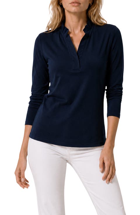 Three Quarter Shawl Collar Blouse