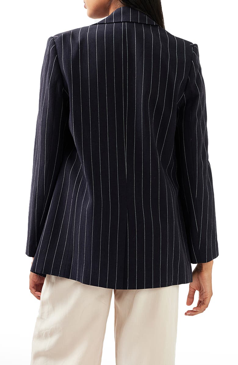 Belle & Bloom Love & Mercy Oversize Pinstripe Blazer, Alternate, color, Navy