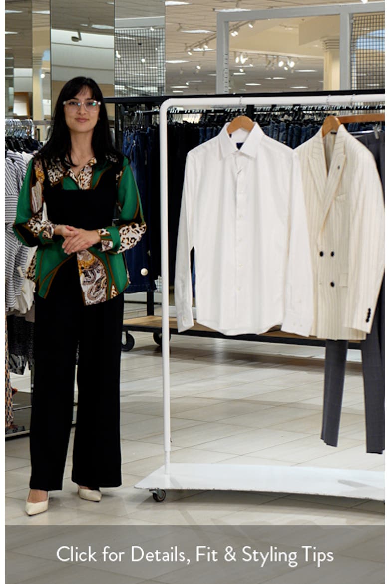 Trim Fit Cotton & Silk Dress Shirt video