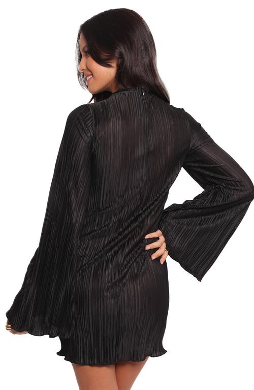 Petal And Pup Petal & Pup Cerise Long Sleeve Minidress In Black