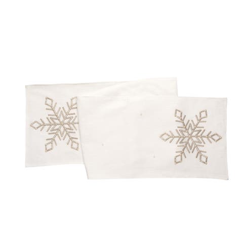 Champagne Snowflake Table Runner 14" x 72"