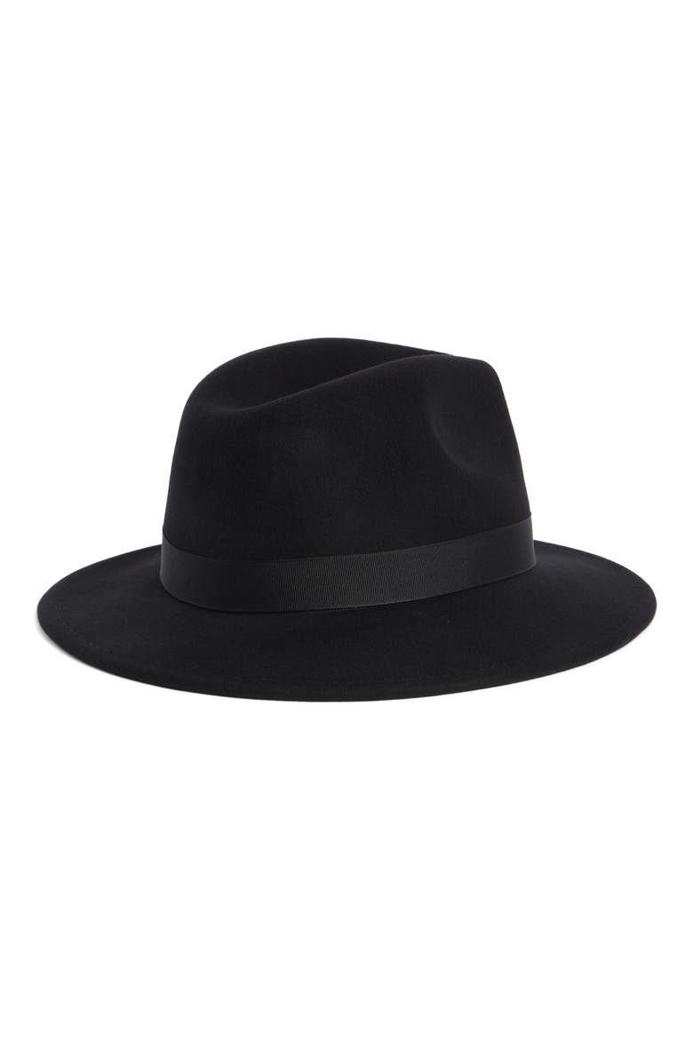 Wool Felt Fedora, Alternate, color, BLACK