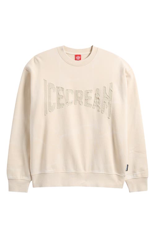 Icecream Fast Oversize Crewneck Sweatshirt In Gray