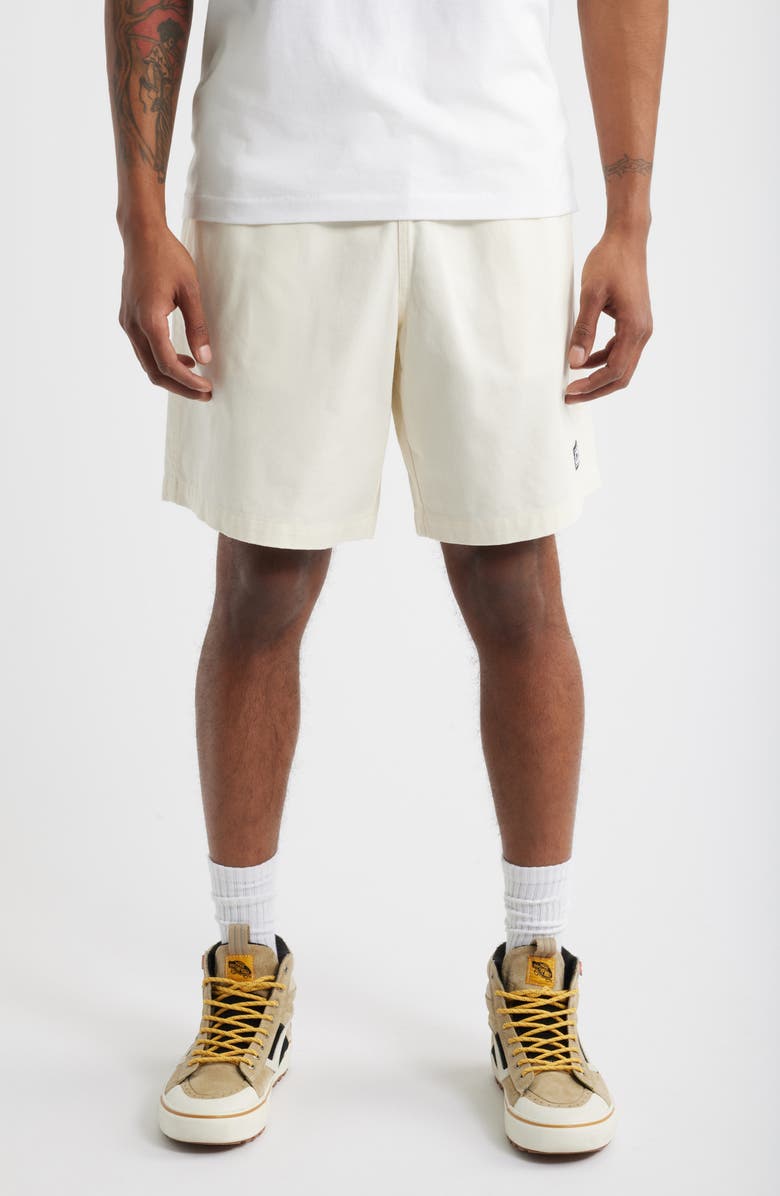 Obey Men's Easy Relaxed Cotton Twill Shorts, Main, color, Unbleached