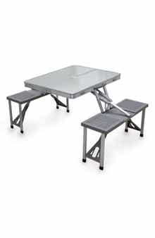 Oniva a Picnic Time Brand Picnic Time Aluminum Portable Picnic Table with Seats