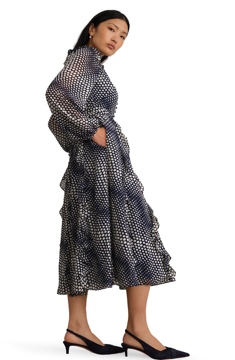 HOBBS LONDON Miriam Dress, Main, color, Midnight Cream