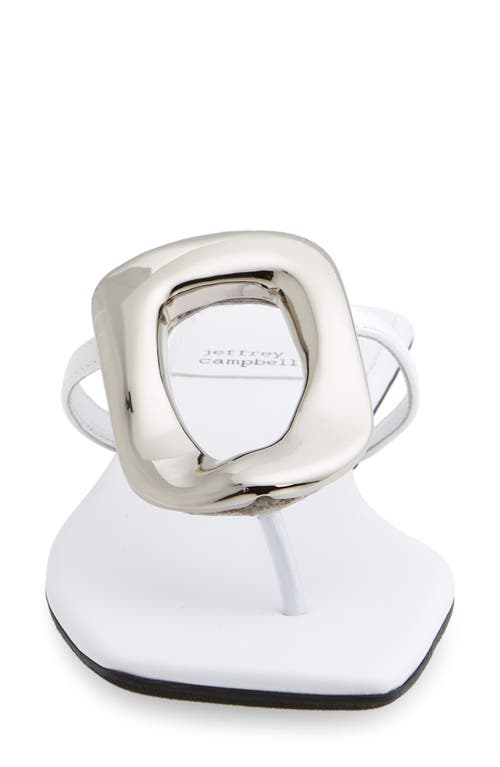 Jeffrey Campbell Linques Flip Flop In White
