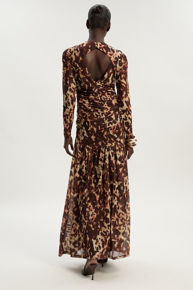 Petite Mesh Maxi Dress, Alternate, color, Multi