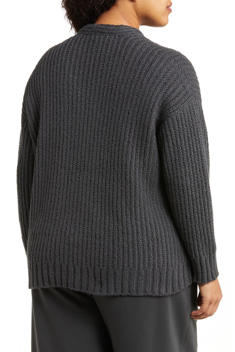 Open Front Organic Cotton Cardigan, Alternate, color, GRAPHITE