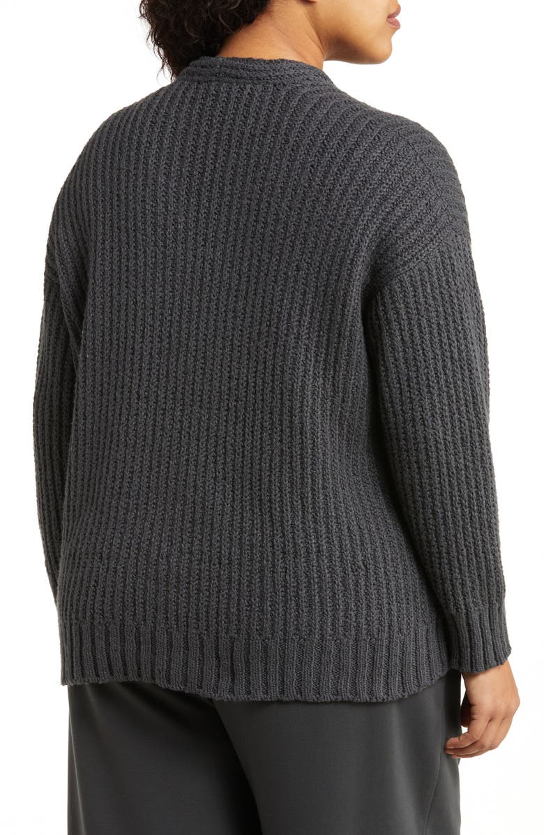 Eileen Fisher Open Front Organic Cotton Cardigan, Alternate, color,