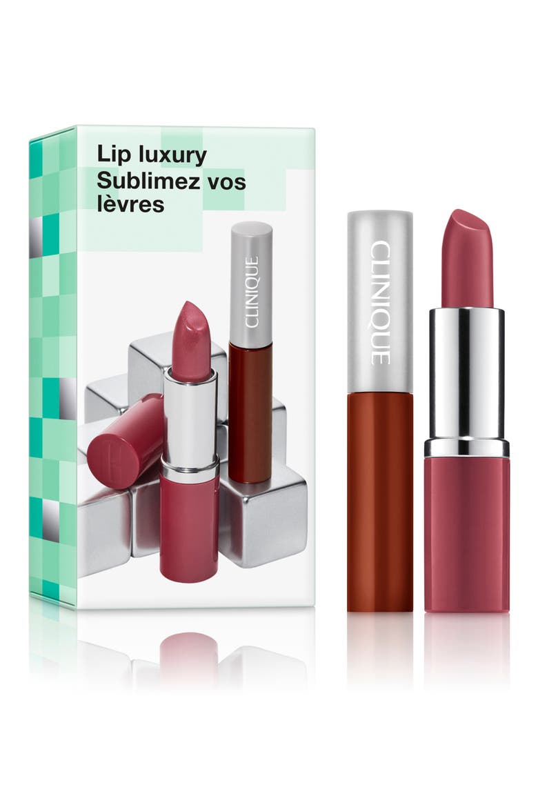 Lip Luxury Lipstick + Lip Gloss Makeup Gift Set $41 Value, Main, color, NO COLOR