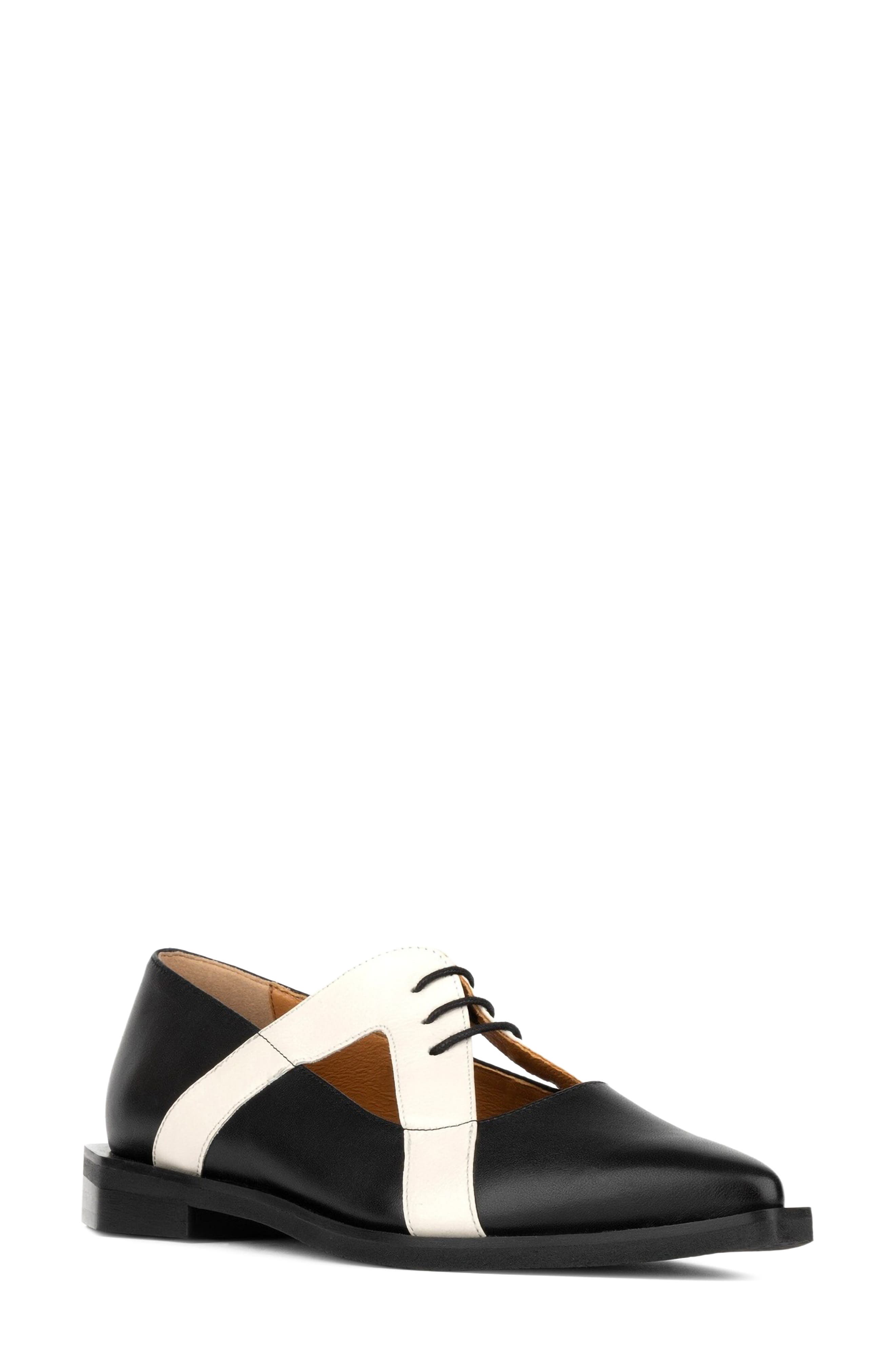 Harlowe Pointed Toe Flat, Main, color, BLACK