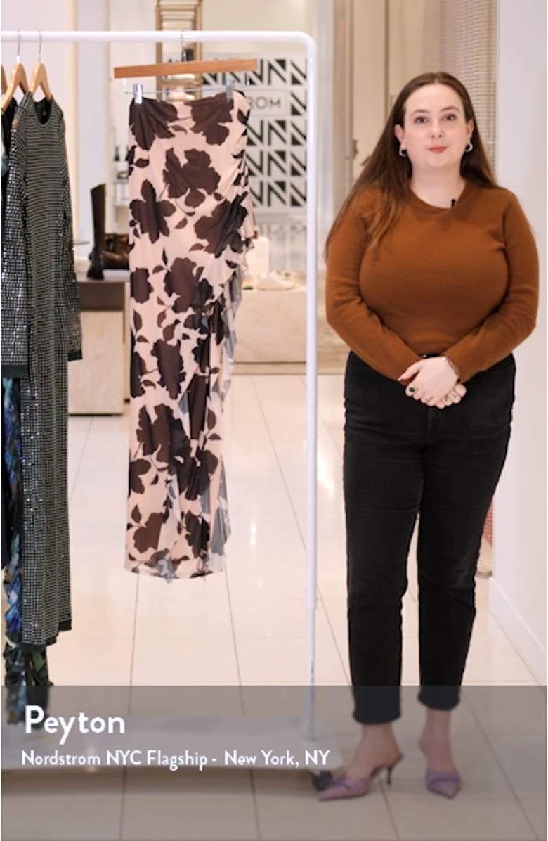 Sal Floral Asymmetric Ruffle Skirt, sales video thumbnail