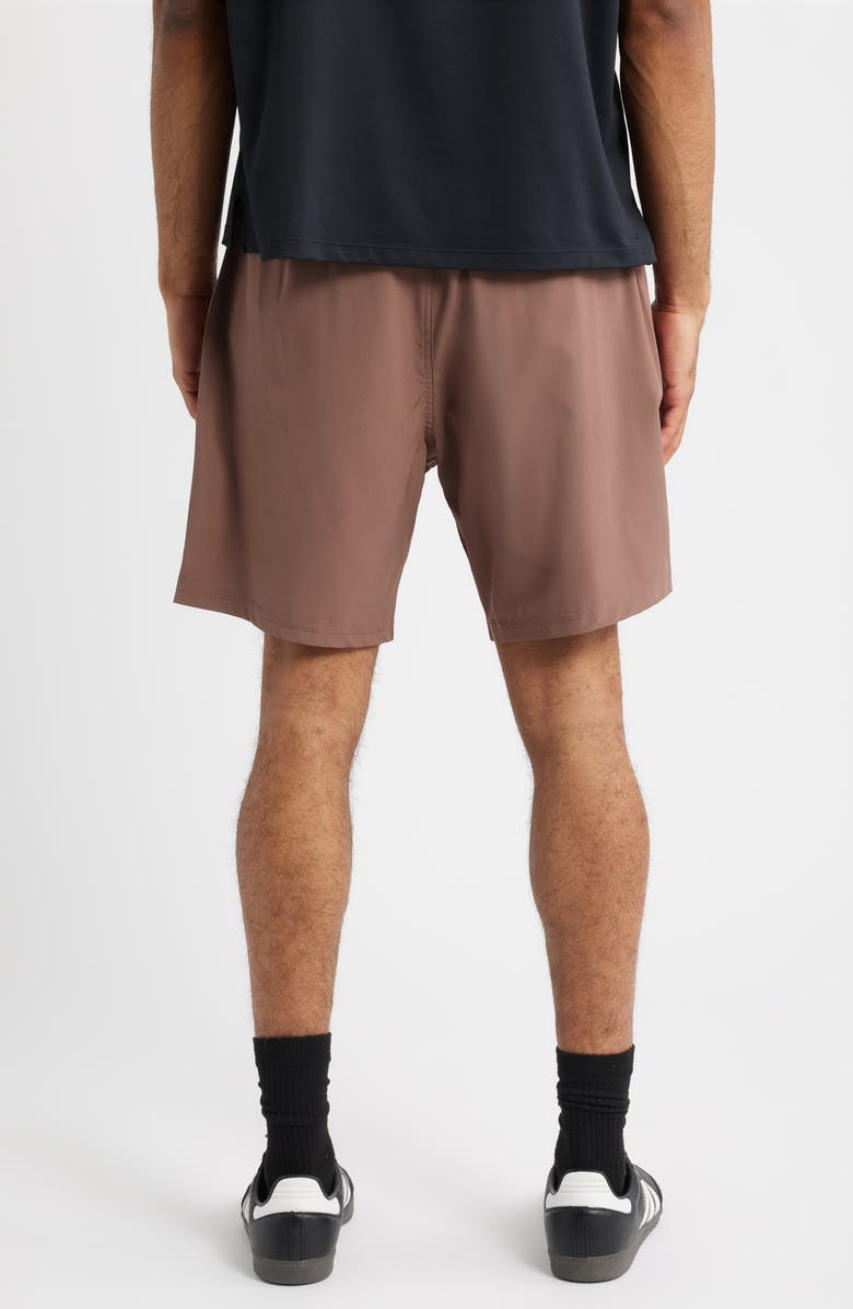 SANTO STUDIO Tempo Ciao Bella Tech Performance Drawstring Shorts, Alternate, color, Espresso