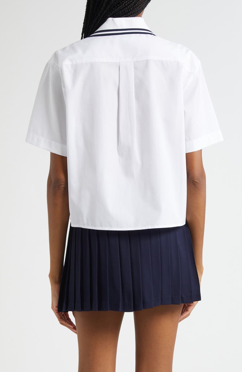 Sporty & Rich SRC Sailor Button-Up Shirt, Alternate, color, White