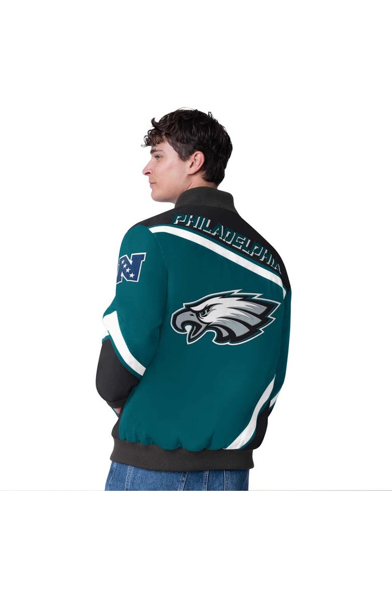 Men's G-III Extreme  Green Philadelphia Eagles Maximum Racing Full-Snap Jacket, Alternate, color, Green