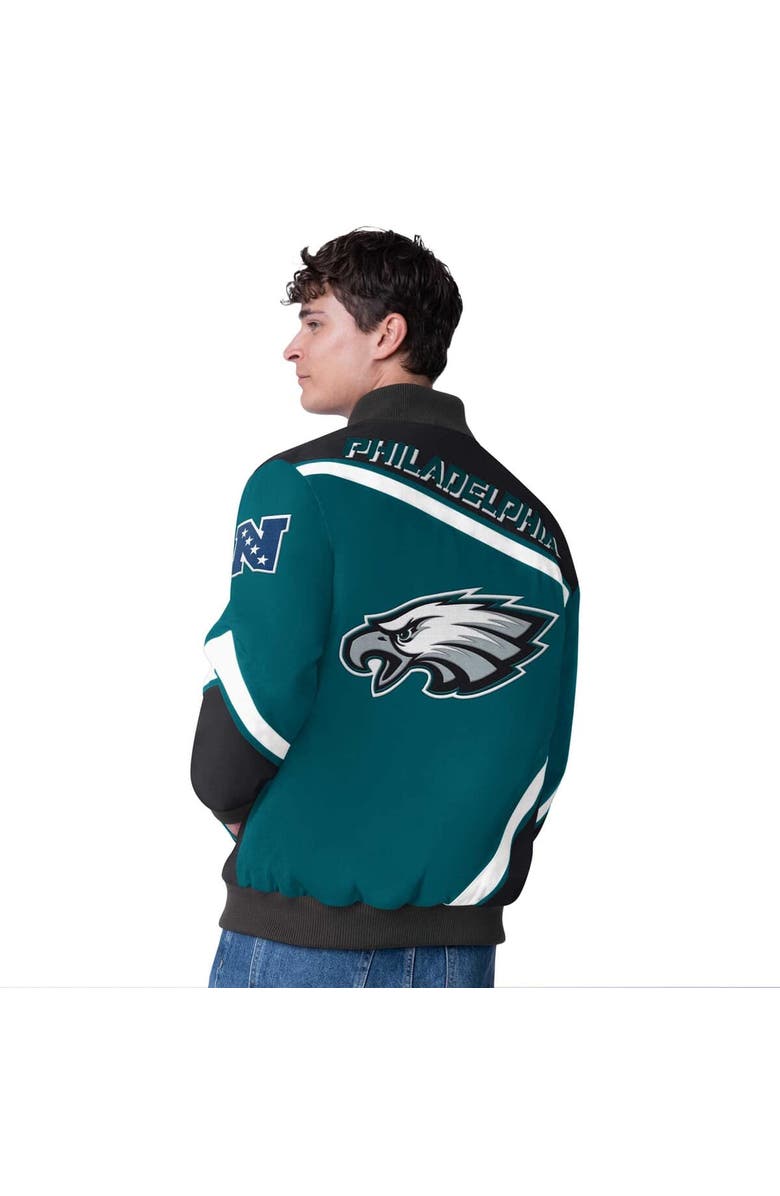 G-III Extreme Men's G-III Extreme Green Philadelphia Eagles Maximum Racing Full-Snap Jacket, Alternate, color, Green