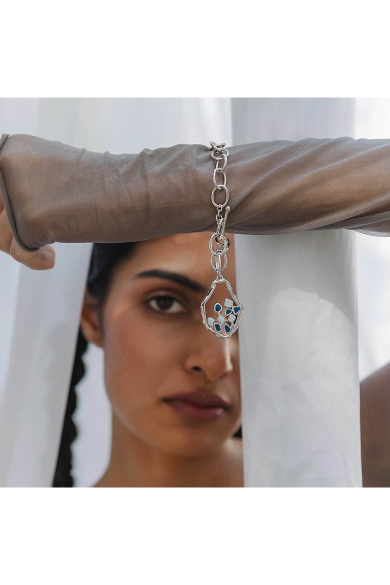 LAZA BRACELET, Alternate, color, White Rhodium Plated