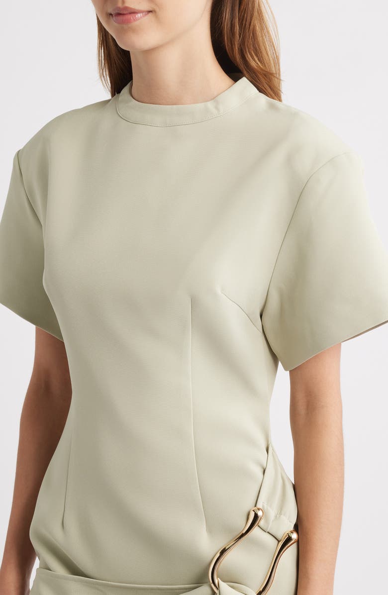 LIONESS Martini Draped Belt Minidress, Alternate, color, Matcha