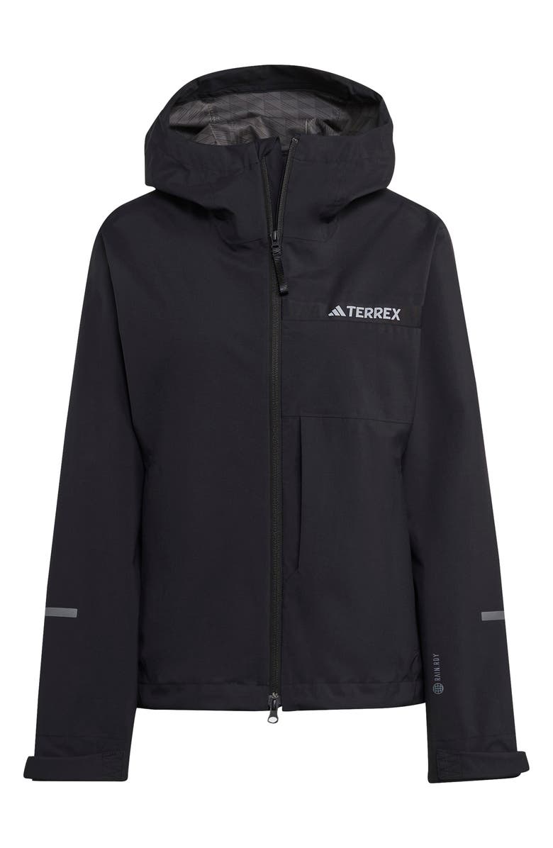 adidas Terrex Multi RAIN.RDY Waterproof Hooded Rain Jacket, Alternate, color,