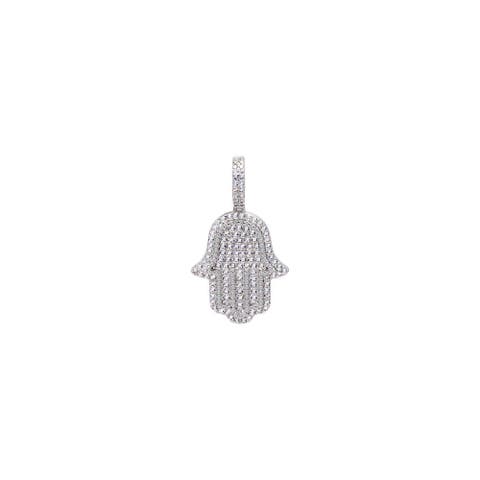 CZ Pave Hamsa Pendant Charm