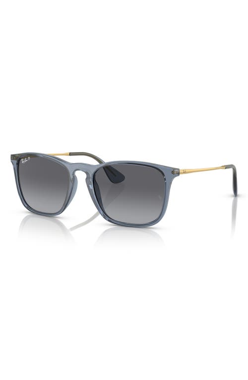 Ray Ban Ray-ban 54mm Gradient Polarized Square Sunglasses In Gray