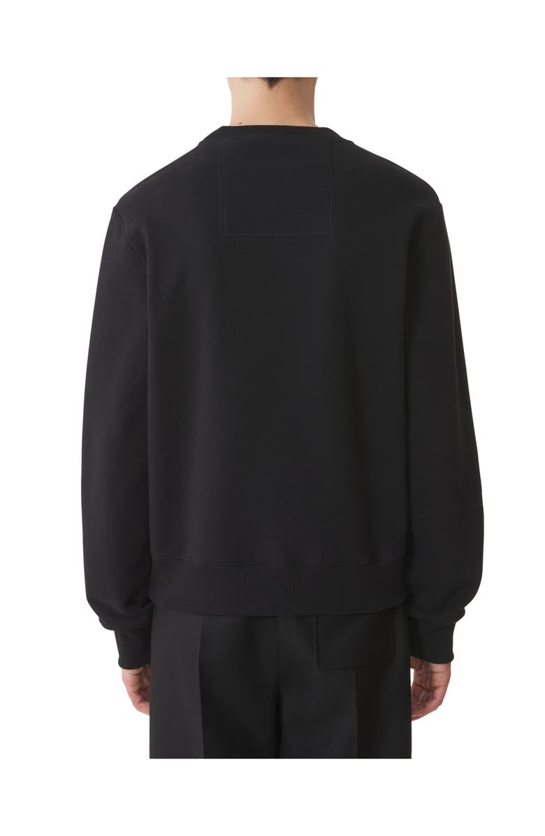 Lanvin Embroidered Cotton Sweatshirt, Alternate, color, Black