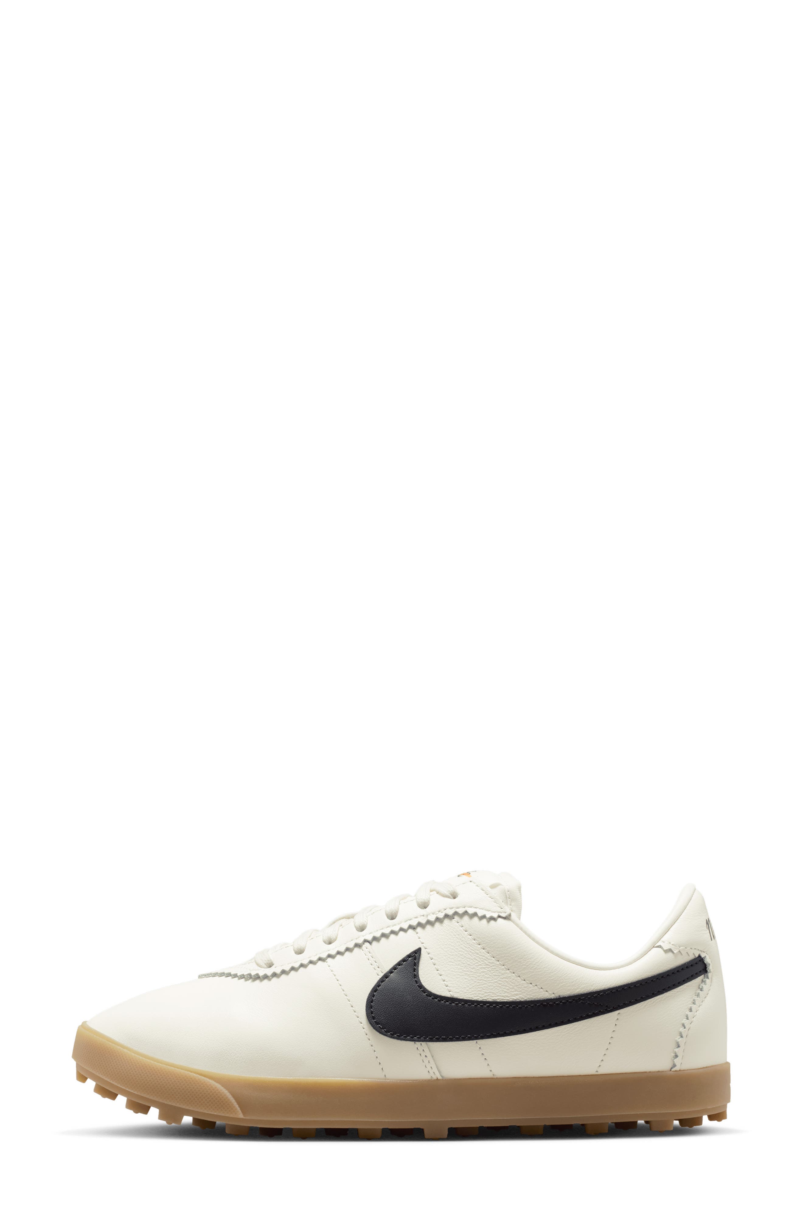 Nike Astrograbber Leather Football Sneaker, Alternate, color, Sail/ Gum Yellow/ Black