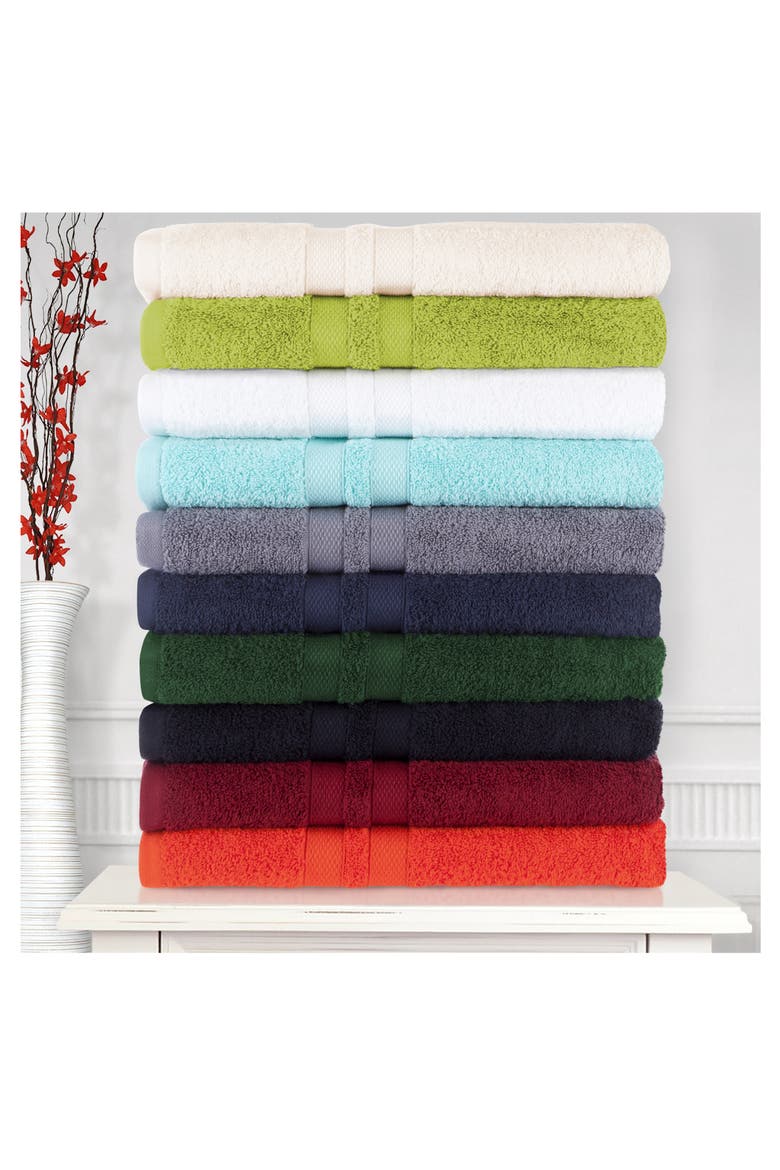 Solid Cotton 6-Piece Towel Set, Alternate, color, CHOCOLATE