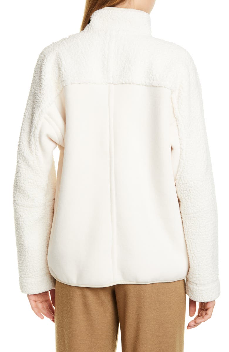 Vince Mix Media Half-Zip Pullover Top, Alternate, color,