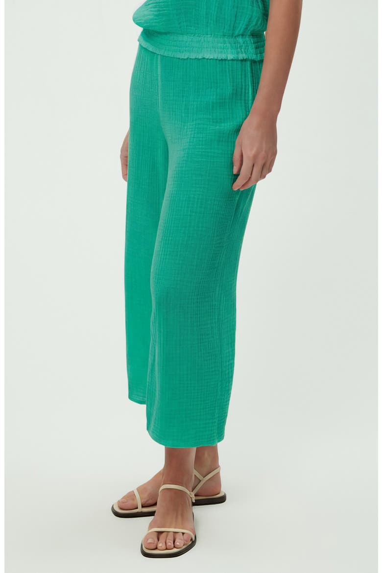 Medina Smocked Waist Wide Leg Pants, Alternate, color, MALDIVES GREEN