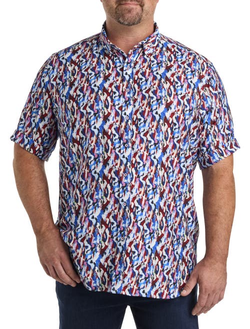 Robert Graham Big & Tall Crue Sport Shirt In Blue