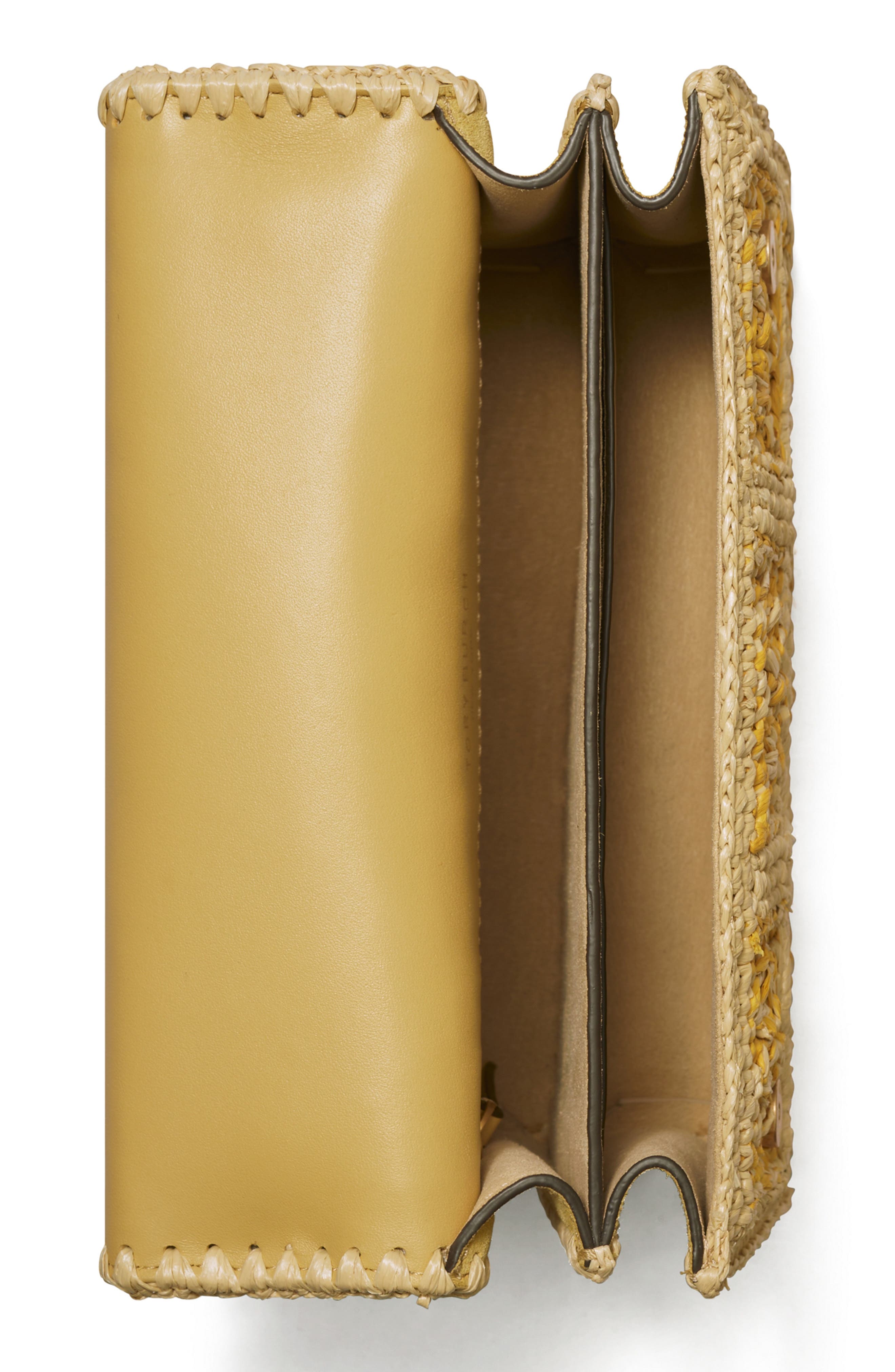 Tory Burch Miller Raffia Crochet Shoulder Bag, Alternate, color, 