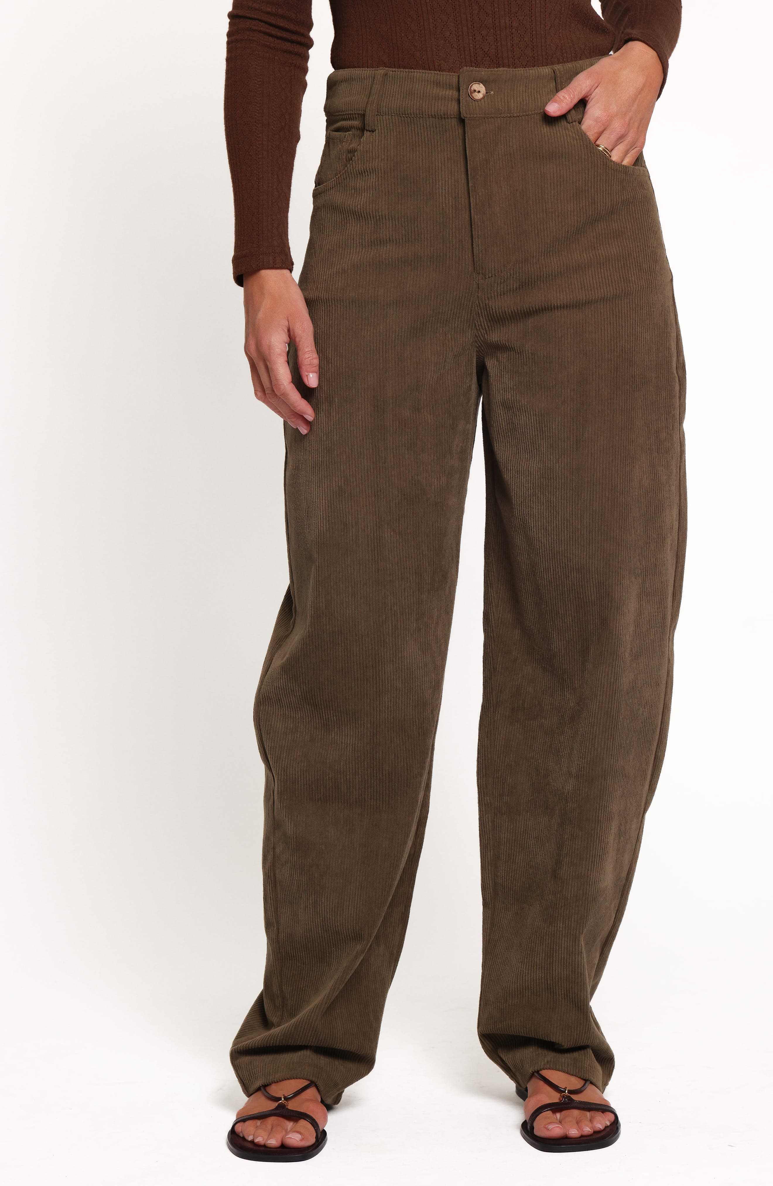 selected OLIVE CORDUROY