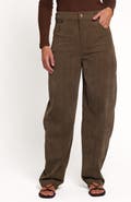 Petal & Pup Hillary High Waist Barrel Leg Corduroy Pants
