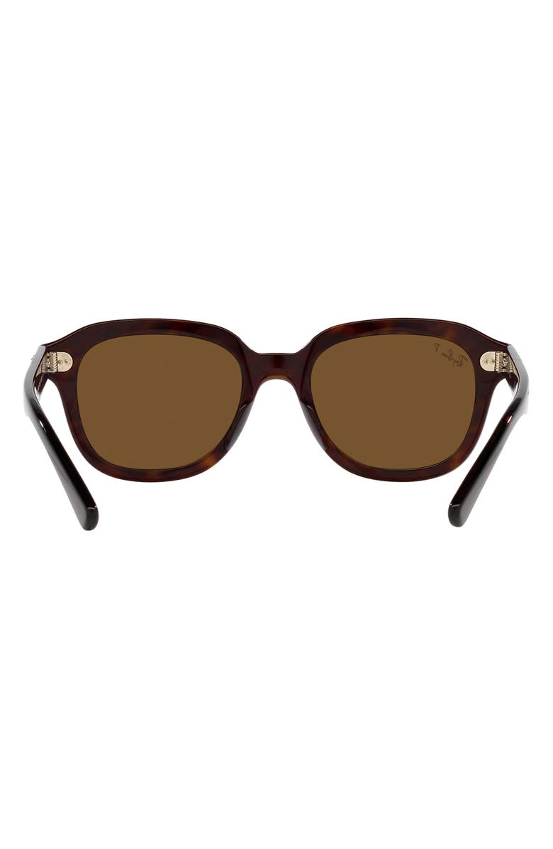 Ray-Ban Erik 53mm Polarized Square Sunglasses, Alternate, color, Havana