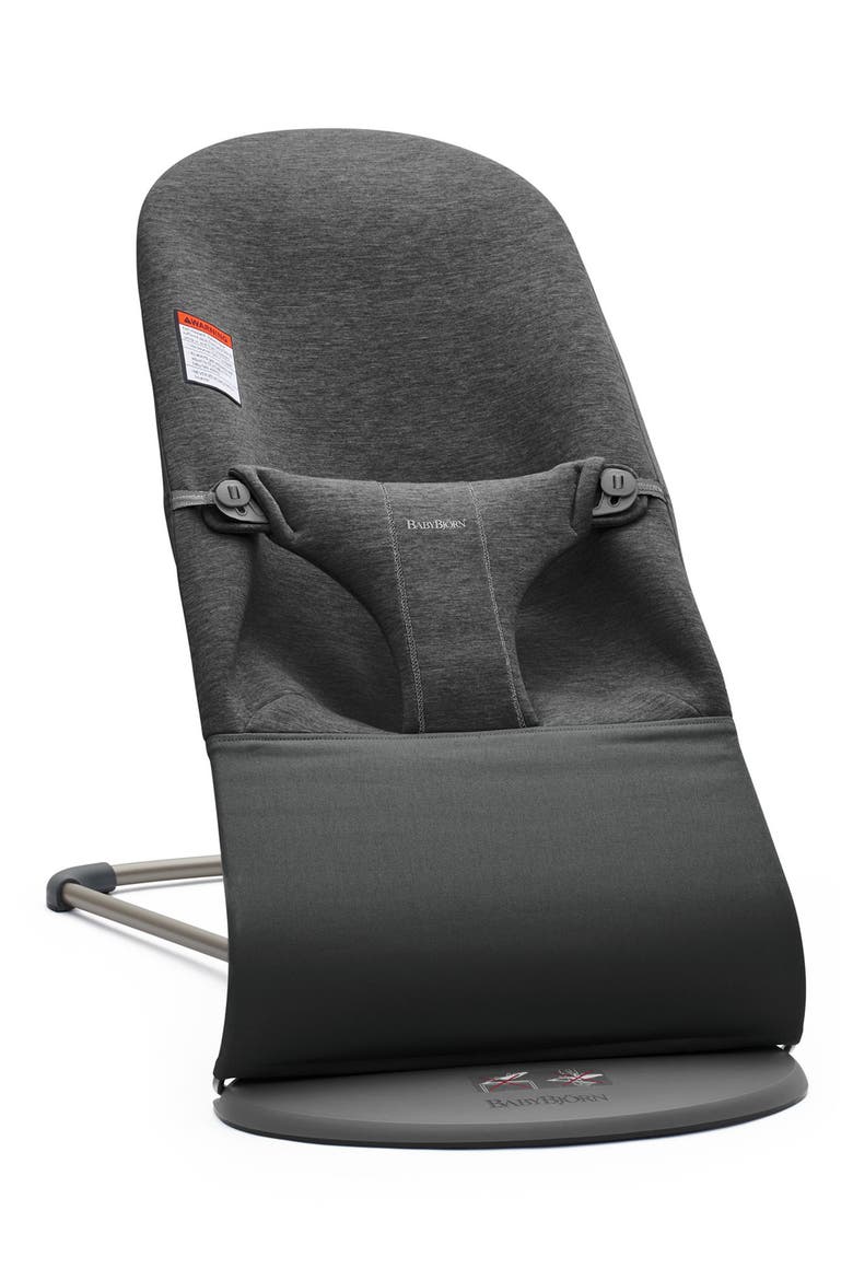 Bouncer Bliss Convertible Jersey Baby Bouncer, Main, color, CHARCOAL