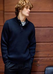 Saint James BOURBOULE - Buttoned High Collar Sweater