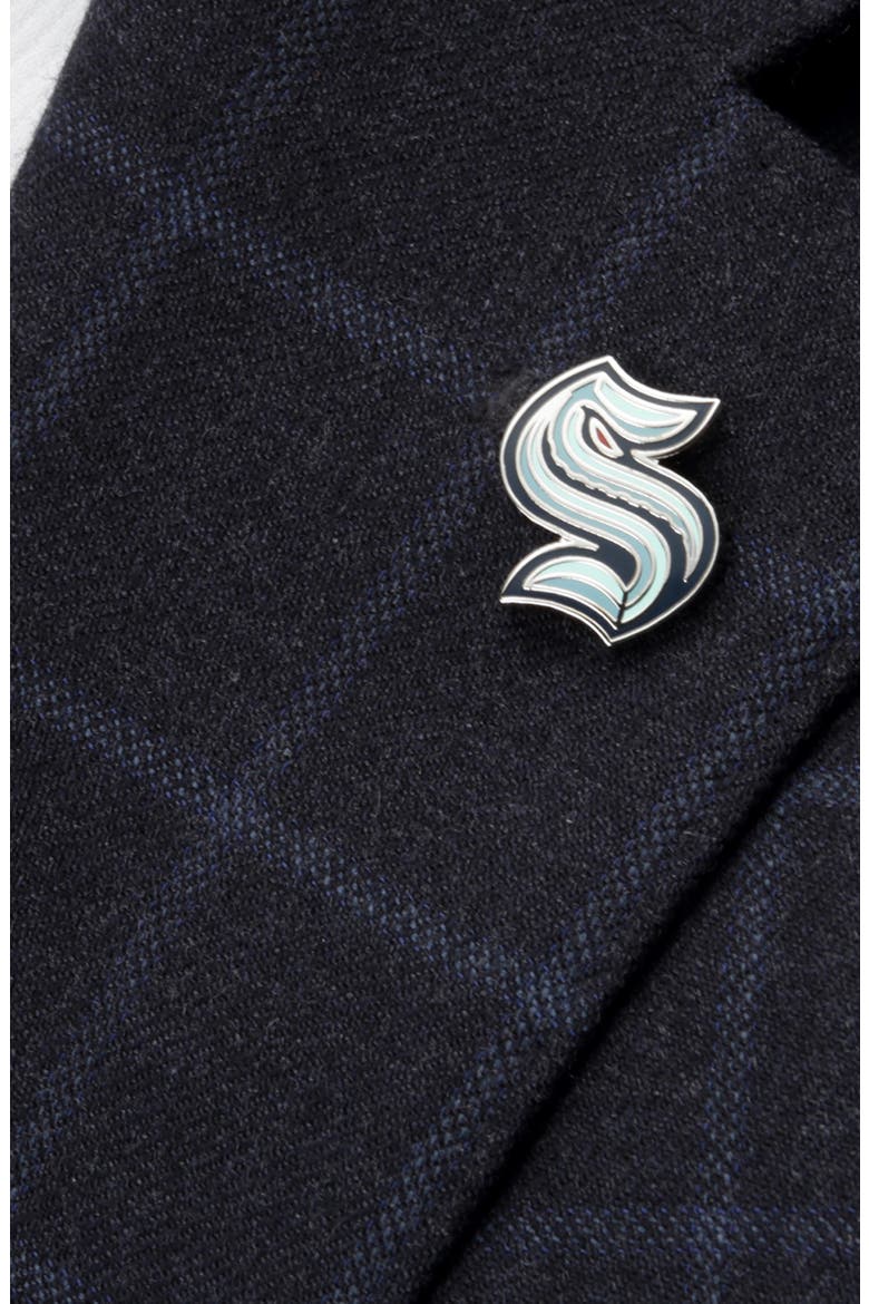 Seattle Kraken Lapel Pin, Alternate, color, TURQUOISE