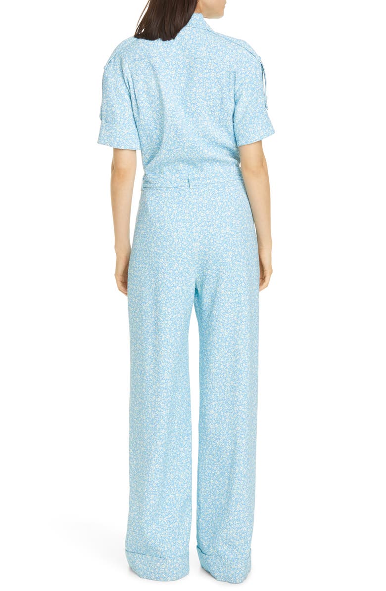 Simkhai Jonathan Simkhai Owen Ditsy Floral Print Crepe Jumpsuit, Alternate, color, 
