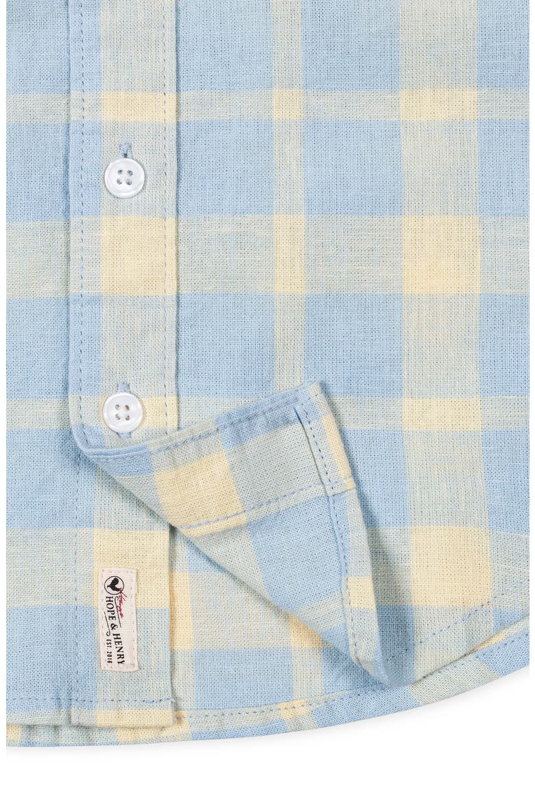Kids' Linen Short Sleeve Shirt, Alternate, color, Sunlit Plaid