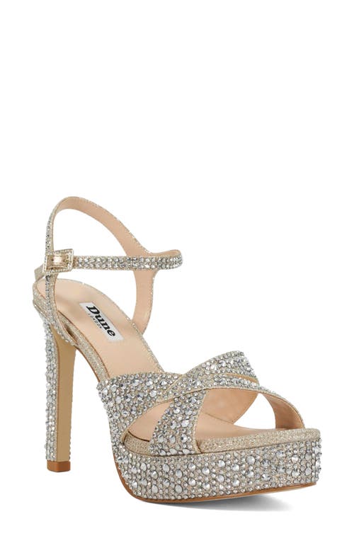 Dune London Mayve Ankle Strap Platform Sandal In Black
